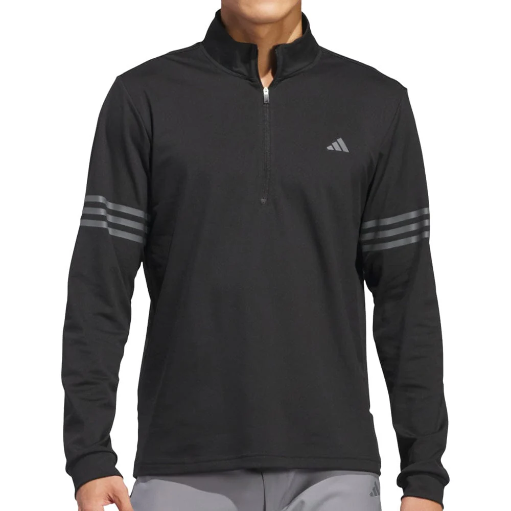 adidas 3-Stripes Half-Zip Top - Black