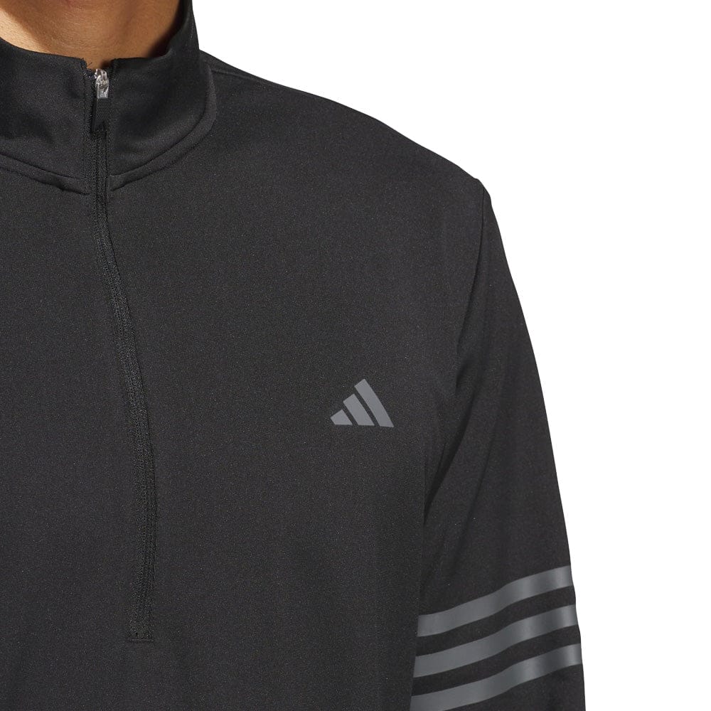 adidas 3-Stripes Half-Zip Top - Black - Image 4