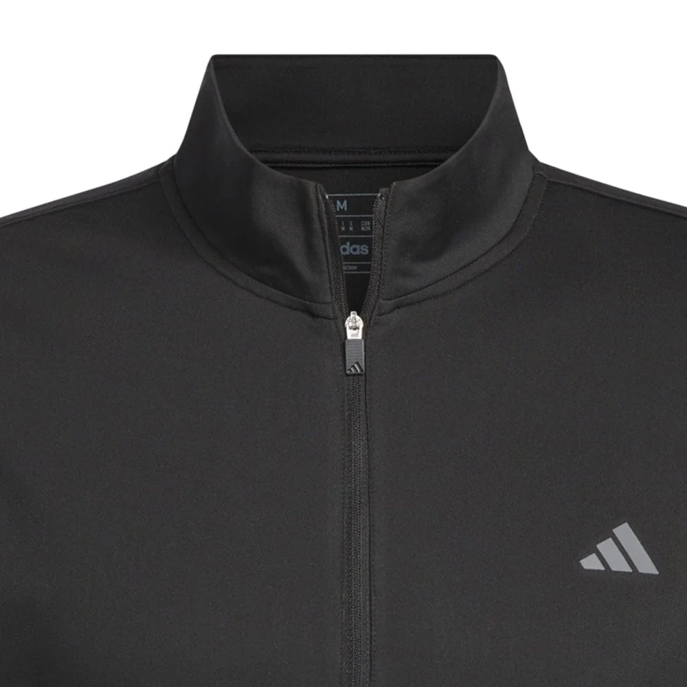 adidas 3-Stripes Half-Zip Top - Black - Image 5