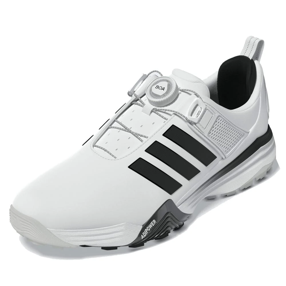 adidas Adipower 26 Boa Waterproof Spikeless Shoes - Cloud White/Core Black/Silver Met. - Image 4