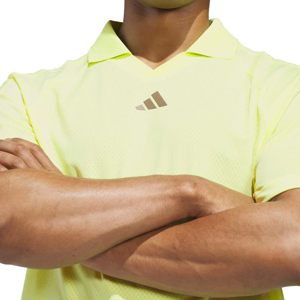 adidas Beyond The Course Climacool Polo Shirt - Frozen Lemon - Image 3