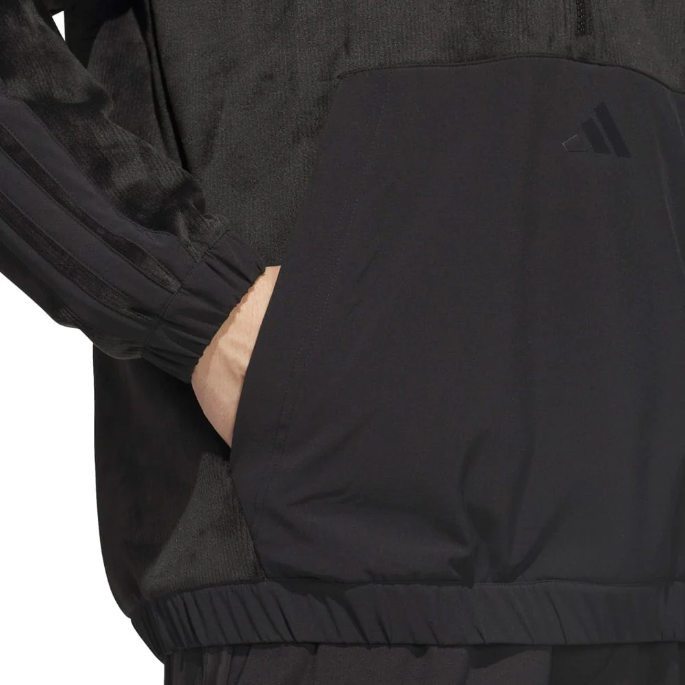 adidas Beyond The Course Cozy Half-Zip Loose Fit Hoodie - Black - Image 5