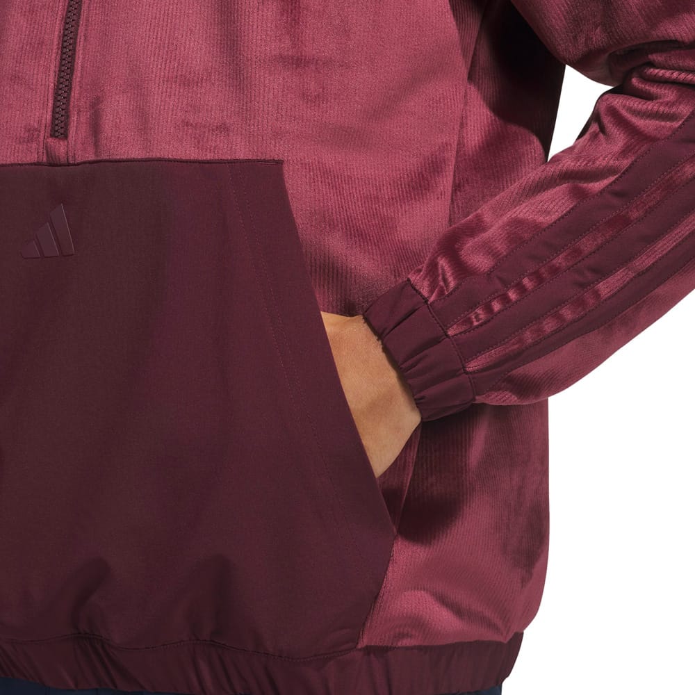 adidas Beyond The Course Cozy Half-Zip Loose Fit Hoodie - Maroon - Image 3