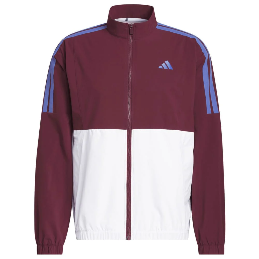 adidas Beyond The Course Windbreaker - White/Maroon