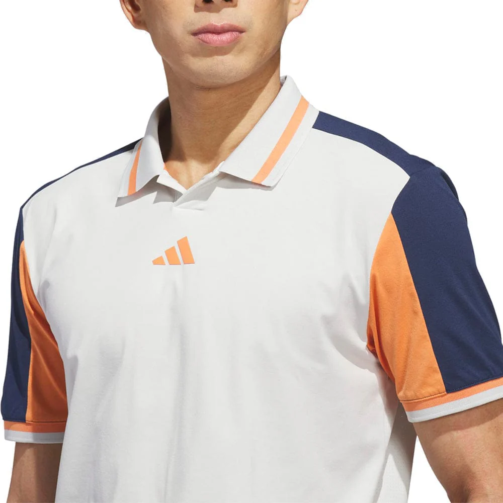 adidas Beyond Vent Twistknit Polo Shirt - Orbit Grey/Collegiate Navy - Image 4