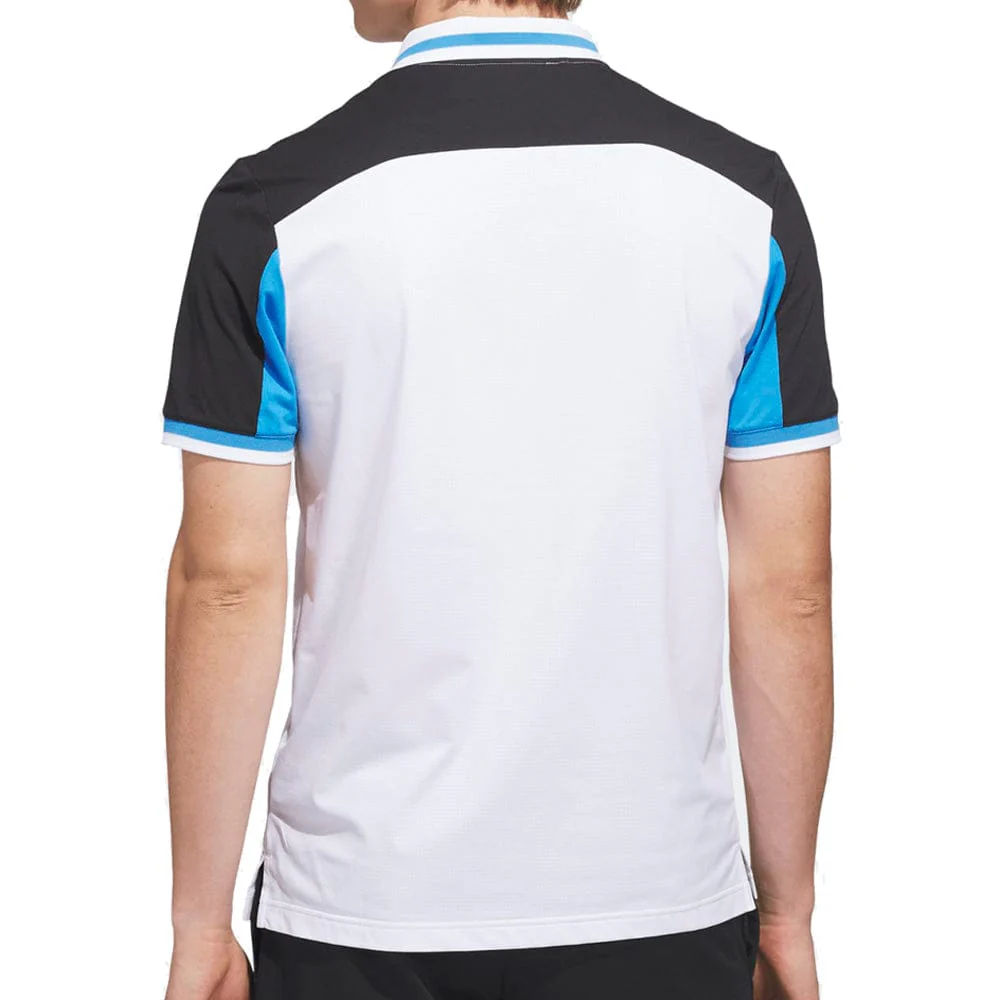 adidas Beyond Vent Twistknit Polo Shirt - White/Black - Image 2