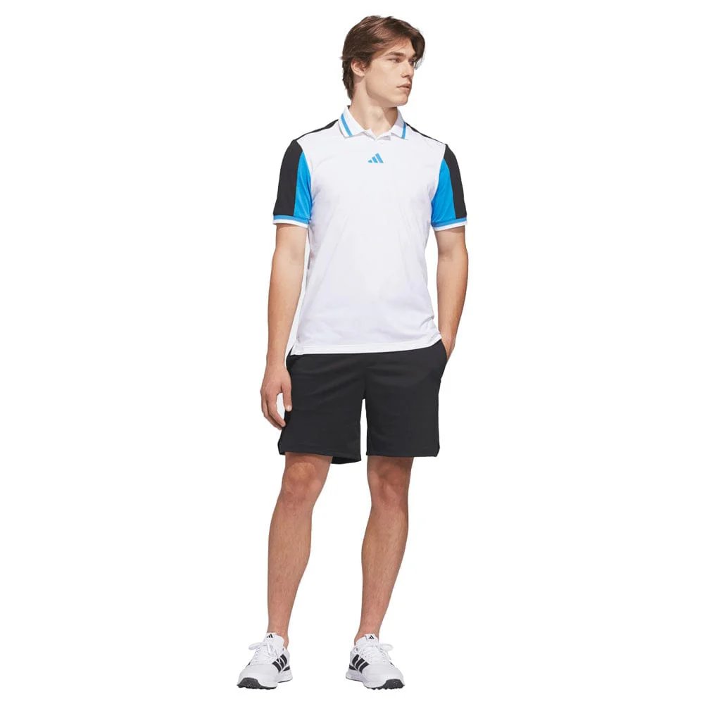 adidas Beyond Vent Twistknit Polo Shirt - White/Black - Image 4
