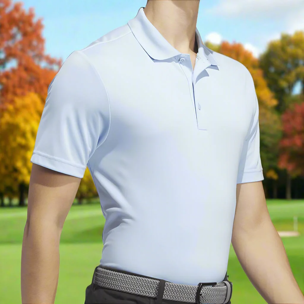 adidas Core Performance Primegreen Polo Shirt - Clear Sky - Image 5