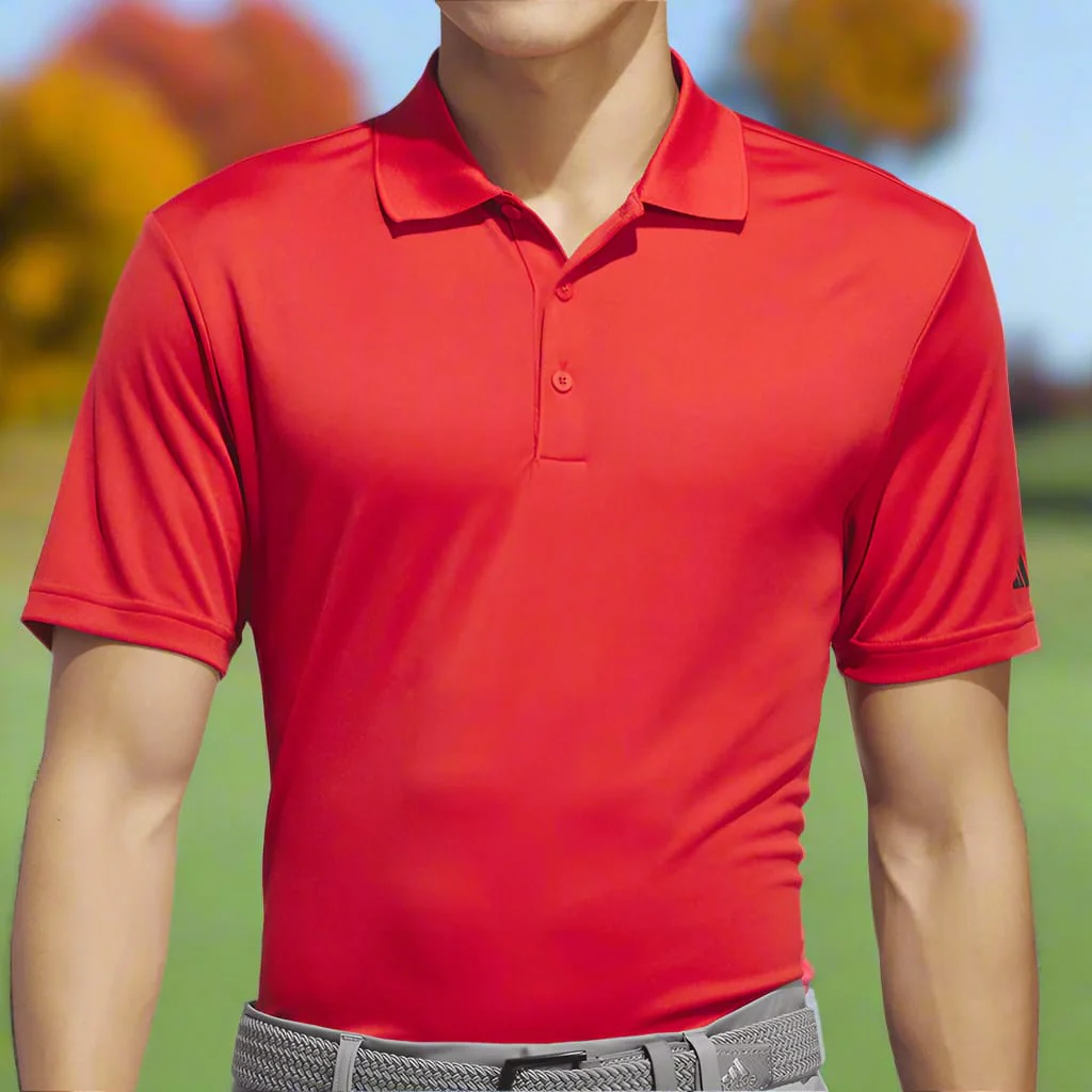 adidas Core Performance Primegreen Polo Shirt - Collegiate Red - Image 5