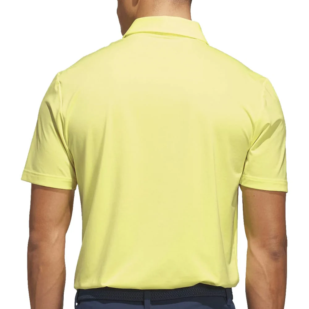 adidas Mens Ultimate365 Solid Polo Shirt - Frozen Lemon - Image 2
