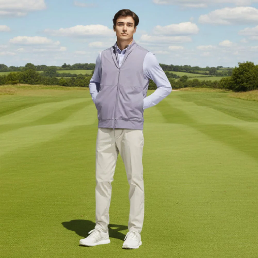 adidas Mens Ultimate365 Tour Full Zip Vest - Slate - Image 4