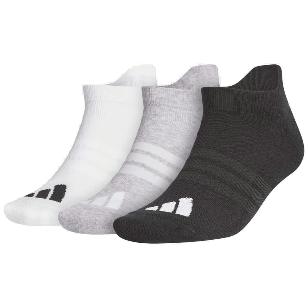 adidas Performance 3 Pack Ankle Socks - White/Light Grey Heather/Black