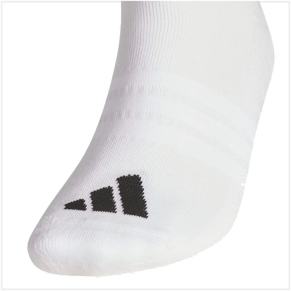 adidas Performance 3 Pack Ankle Socks - White/Light Grey Heather/Black - Image 3