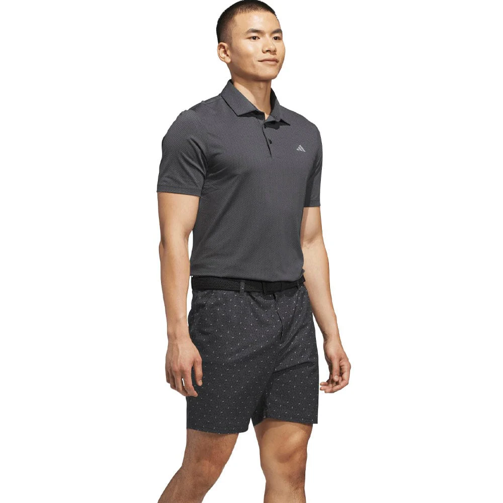 adidas Performance Textured Polo Shirt - Carbon/Black - Image 6