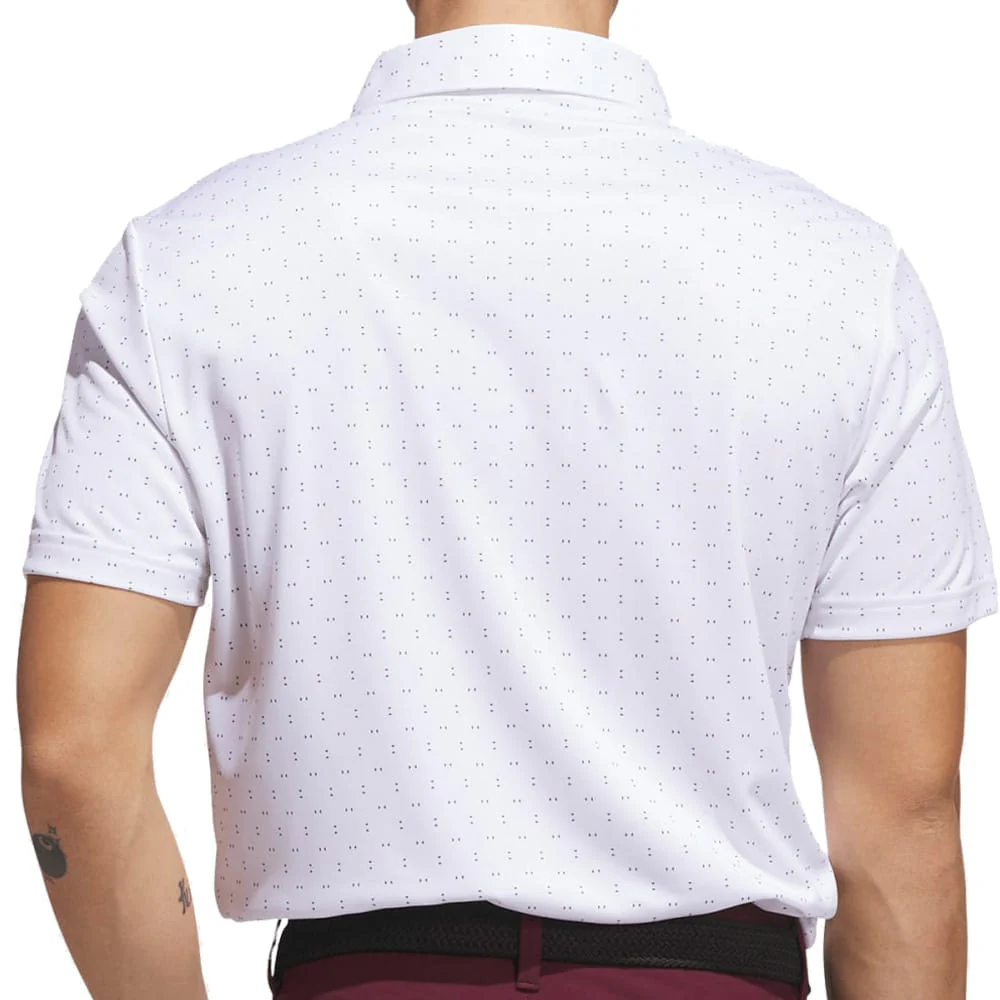 adidas Performance Two-Color Stripe Polo Shirt - White/Frozen Turbo - Image 2