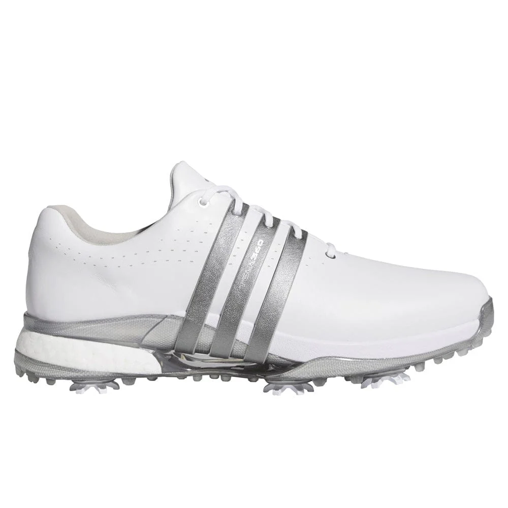 adidas Tour360 24 Waterproof Spiked Shoes - Cloud White/Iron Met./Silver Met.