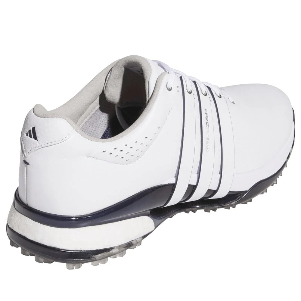 adidas Tour360 25 Waterproof Spikeless Shoes - Cloud White/Collegiate Navy/Lucid Red - Image 6