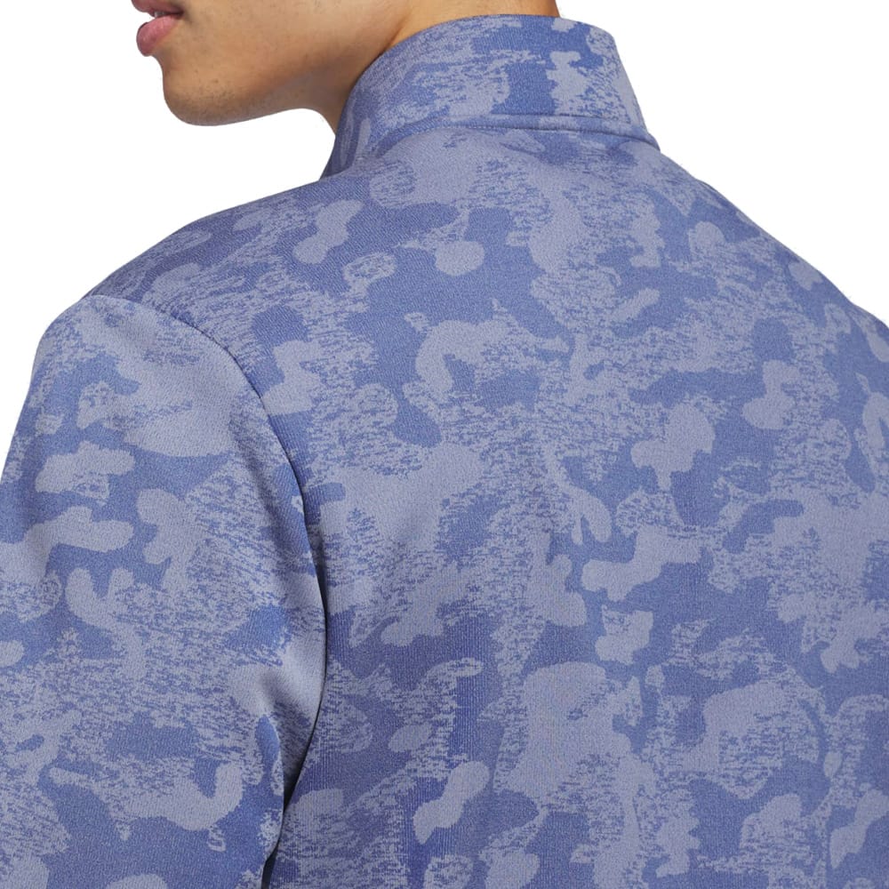 adidas Ultimate365 Durable Water Repellant Quarter-Zip Sweatshirt - Dual Indigo/Frozen Lemon - Image 5