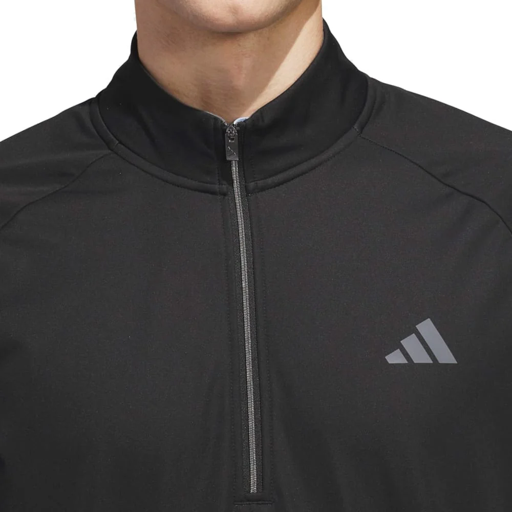 adidas Ultimate365 Durable Water Repellent Wind Quarter-Zip - Black/Grey Five - Image 3