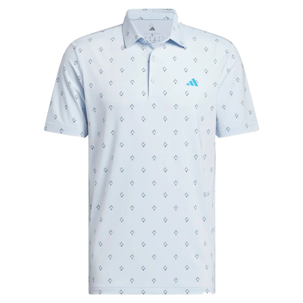 adidas Ultimate365 Essence Print Climacool Polo Shirt - Crystal Sky