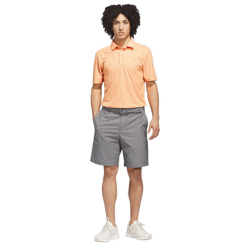 adidas Ultimate365 Feather Print Polo Shirt - Dusky Orange/Semi Ice Tangerine - Image 6