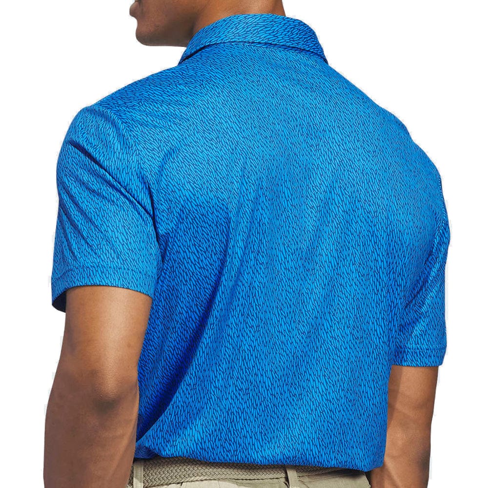 adidas Ultimate365 Feather Print Polo Shirt - Dusky Petrol/Lucid Ray Blue - Image 2