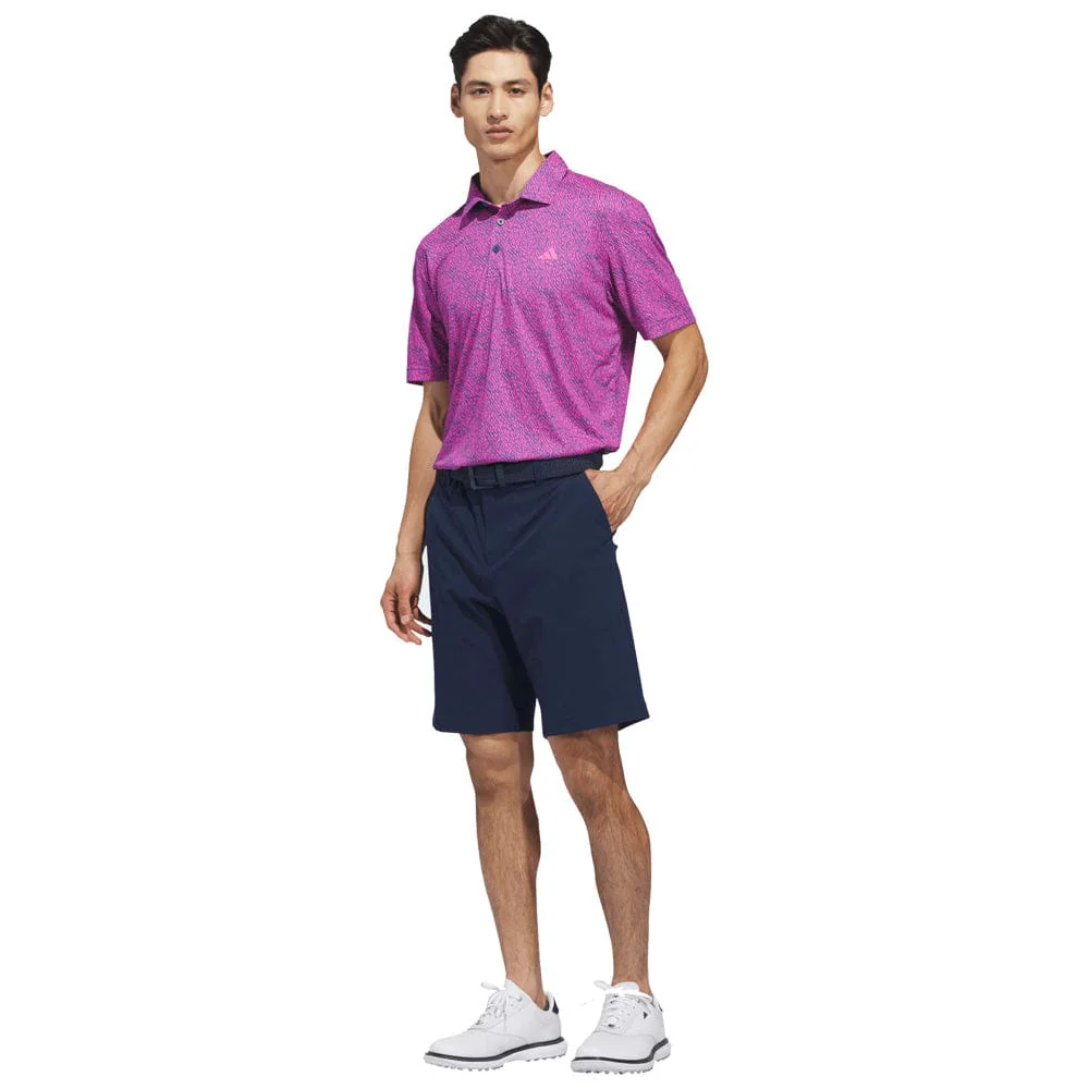 adidas Ultimate365 Feather Print Polo Shirt - Lucid Pink/Dusky Petrol - Image 5