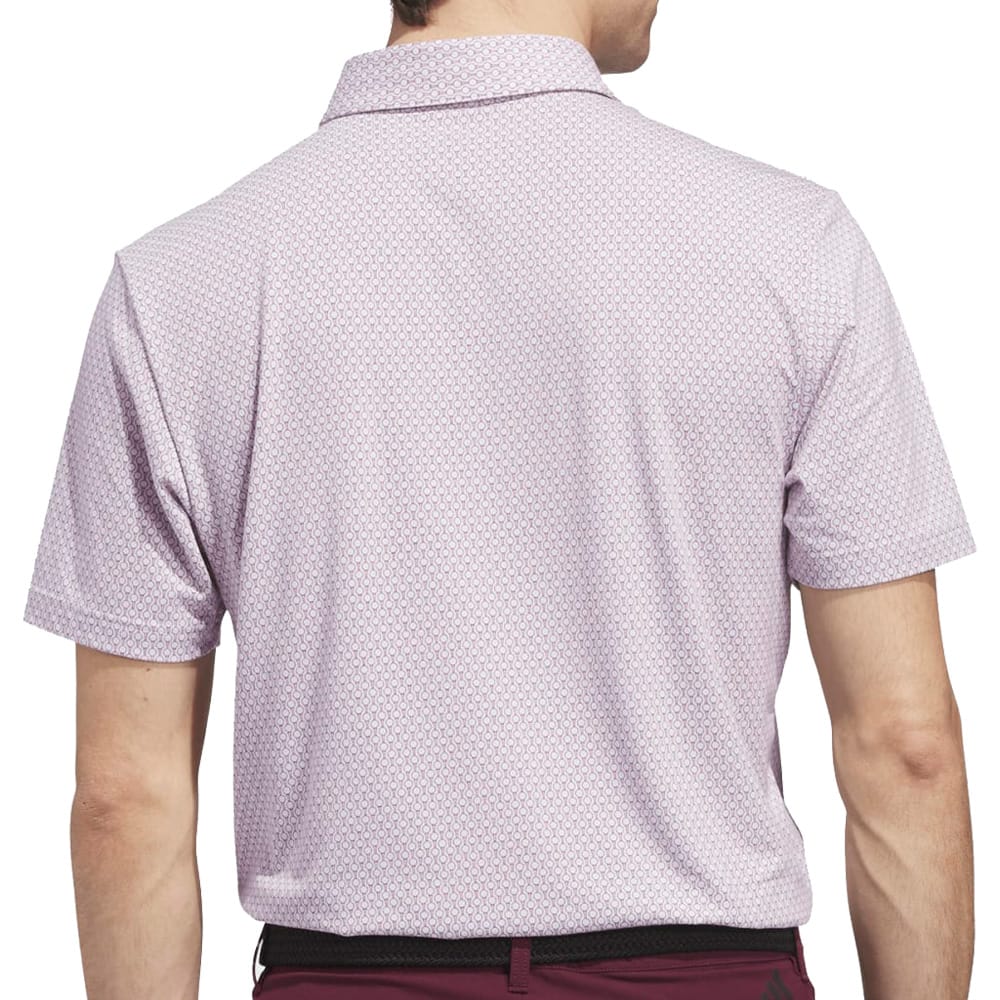 adidas Ultimate365+ Go-To Print Polo Shirt - Frozen Purple/Maroon - Image 2