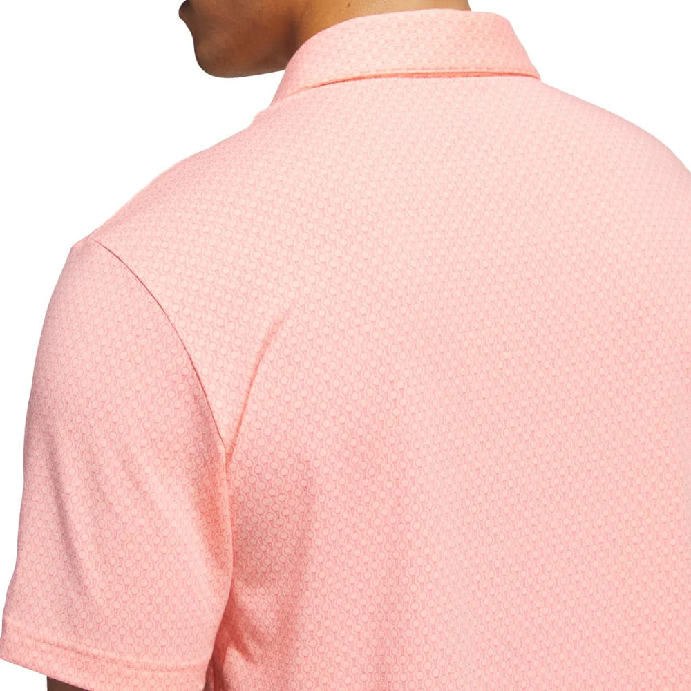 adidas Ultimate365+ Go-To Print Polo Shirt - Frozen Turbo/Pure Turbo - Image 5
