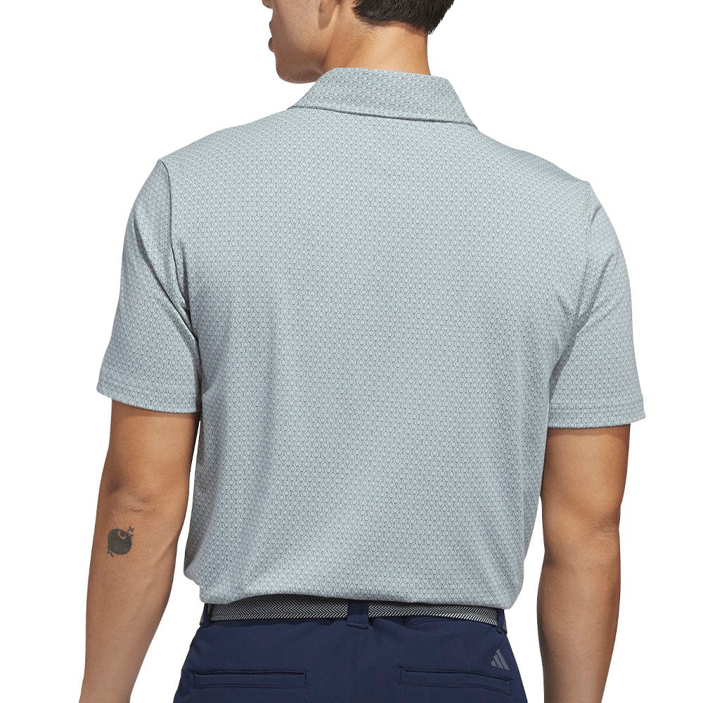 adidas Ultimate365+ Go-To Print Polo Shirt - Wonder Sage/Collegiate Navy - Image 2