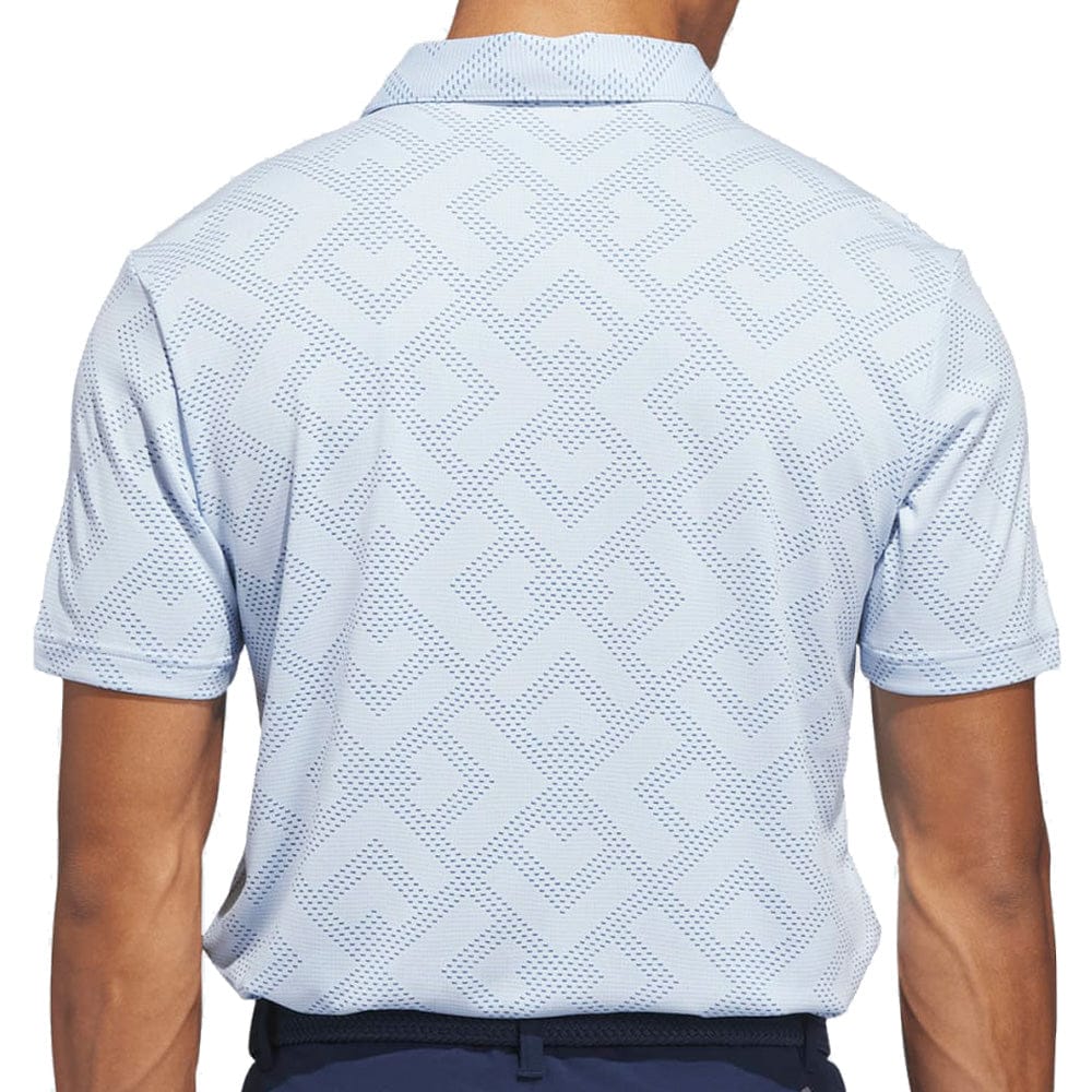 adidas Ultimate365 Jacquard Polo Shirt - Crystal Sky/Lucid Ray Blue - Image 2