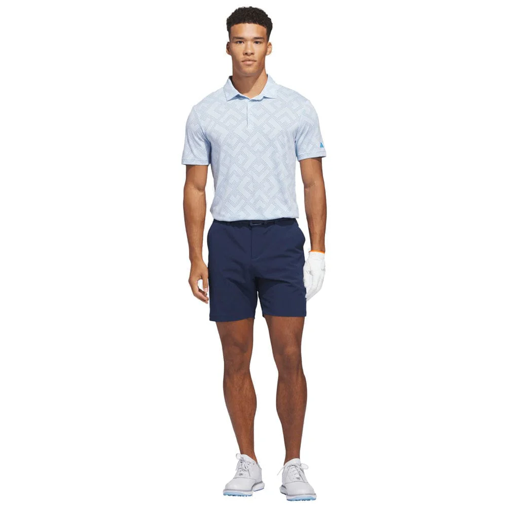 adidas Ultimate365 Jacquard Polo Shirt - Crystal Sky/Lucid Ray Blue - Image 6