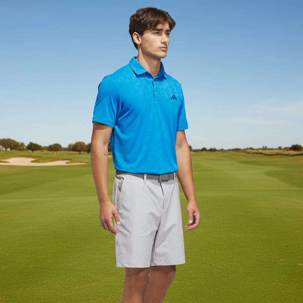 adidas Ultimate365 Jacquard Polo Shirt - Lucid Ray Blue - Image 4
