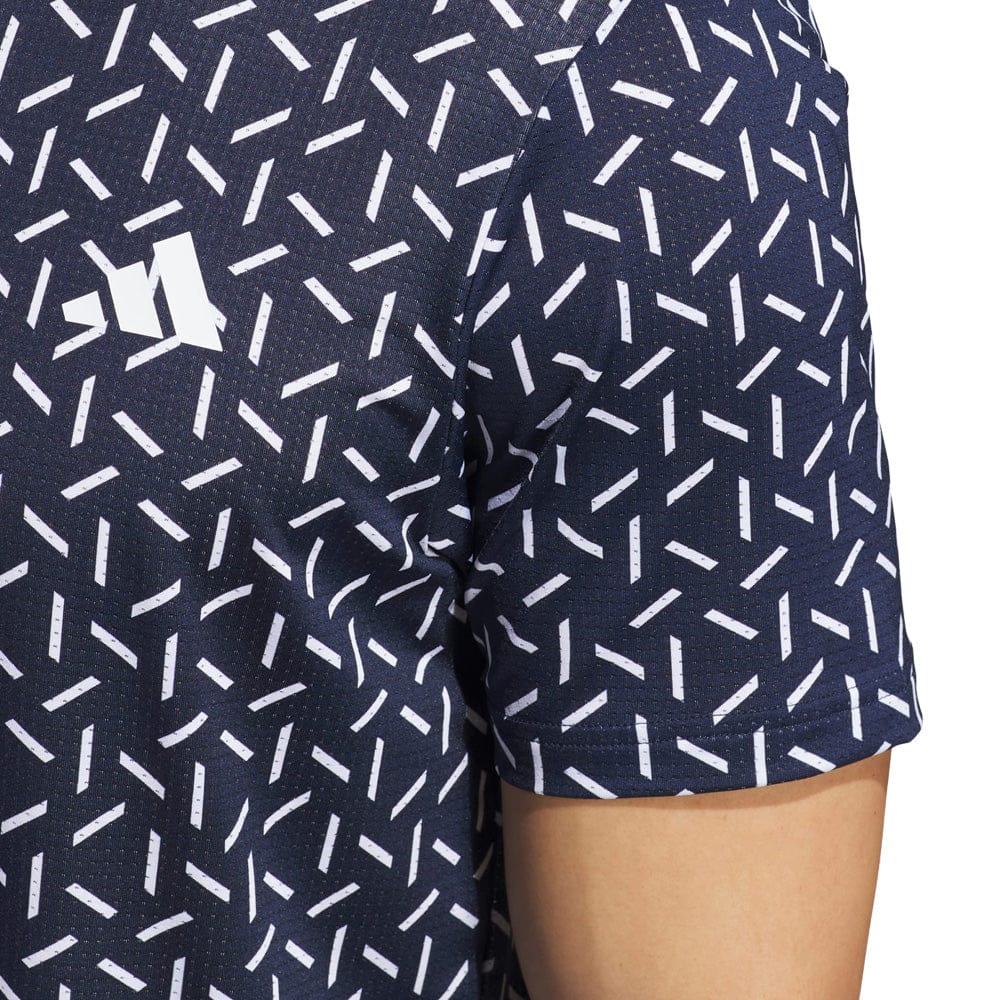 adidas Ultimate365 Mesh Print Climacool Polo - Collegiate Navy - Image 3