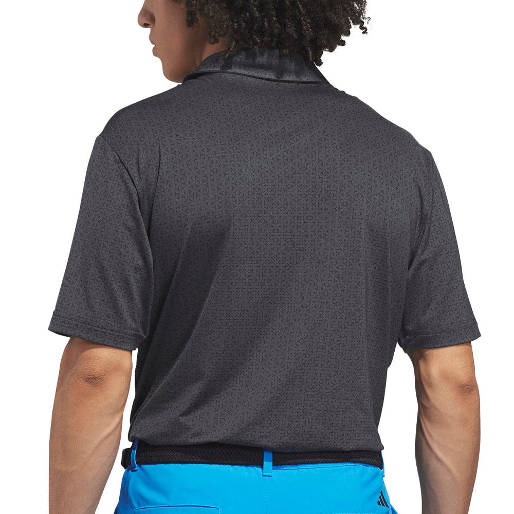 adidas Ultimate365 Mesh Tango Print Climacool Polo Shirt - Black/Carbon - Image 2