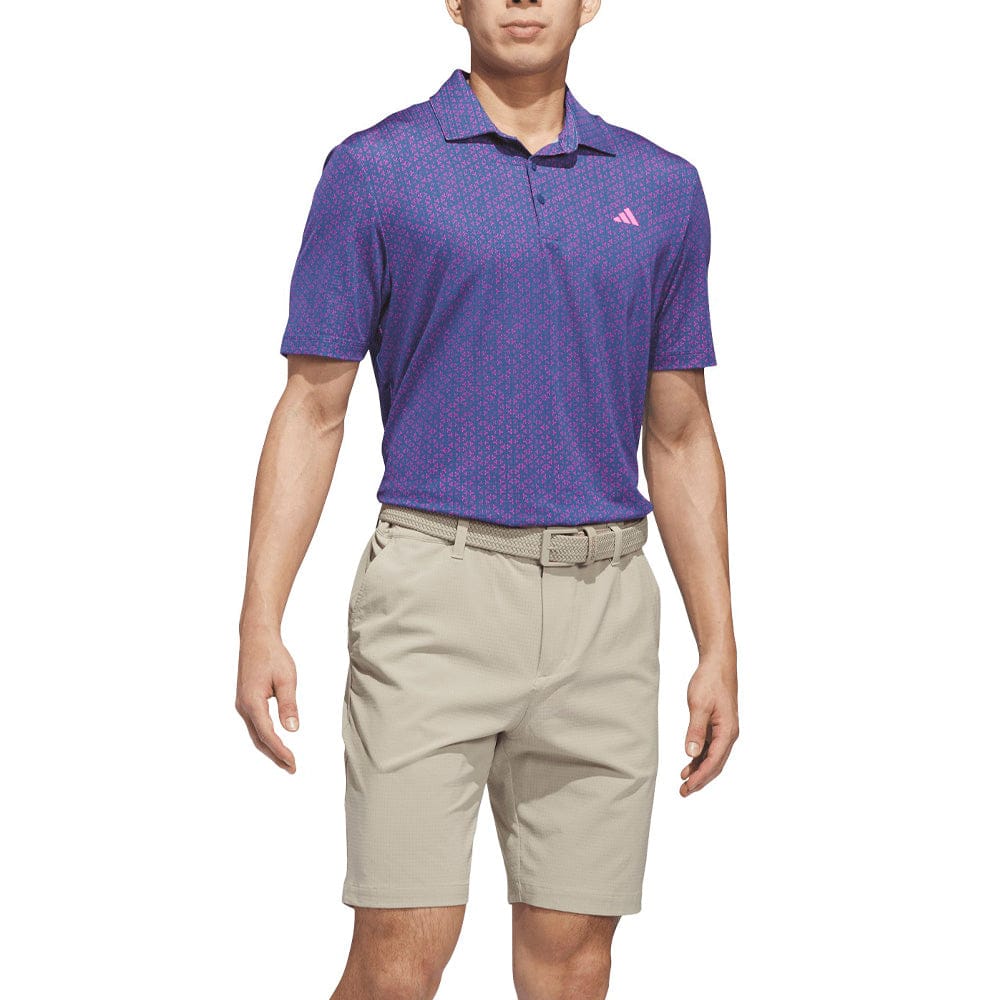 adidas Ultimate365 Mesh Tango Print Climacool Polo Shirt - Dusky Petrol/Lucid Pink - Image 4