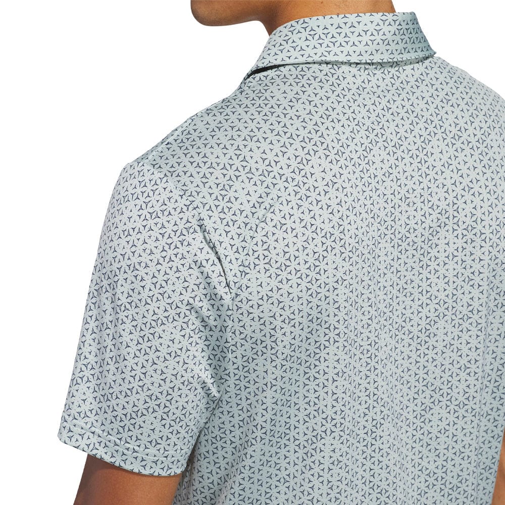 adidas Ultimate365 Mesh Tango Print Climacool Polo Shirt - Wonder Sage/Collegiate Navy - Image 5