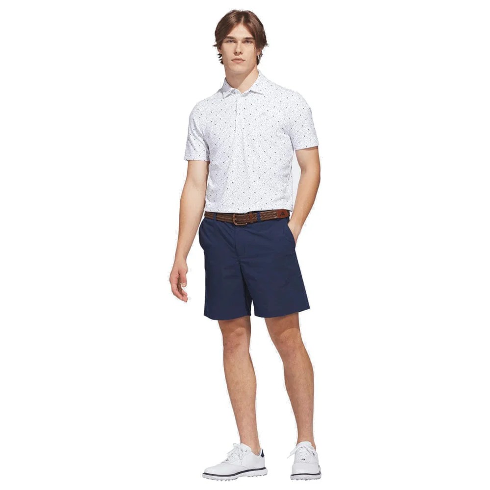 adidas Ultimate365+ Soft Print Polo Shirt - White/Wonder Sage - Image 3
