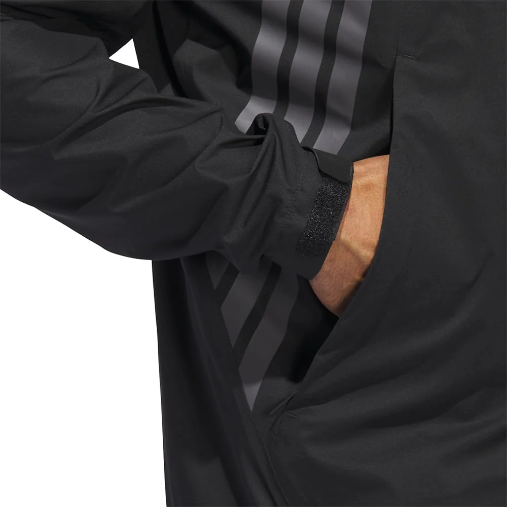 adidas Ultimate365 Tour Climaproof+ Waterproof Full-Zip Rain Suit - Black/Grey One - Image 6