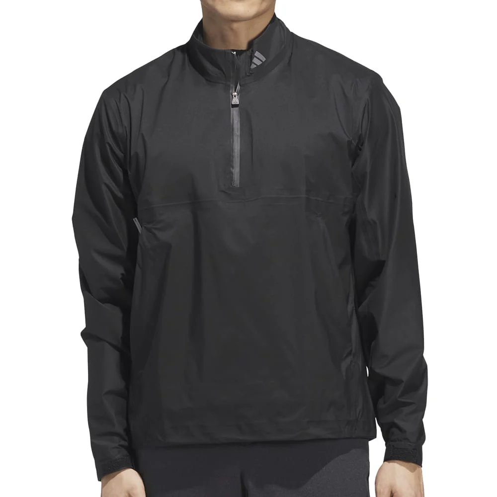 adidas Ultimate365 Tour Climaproof+ Waterproof Half-Zip Rain Suit - Black - Image 2