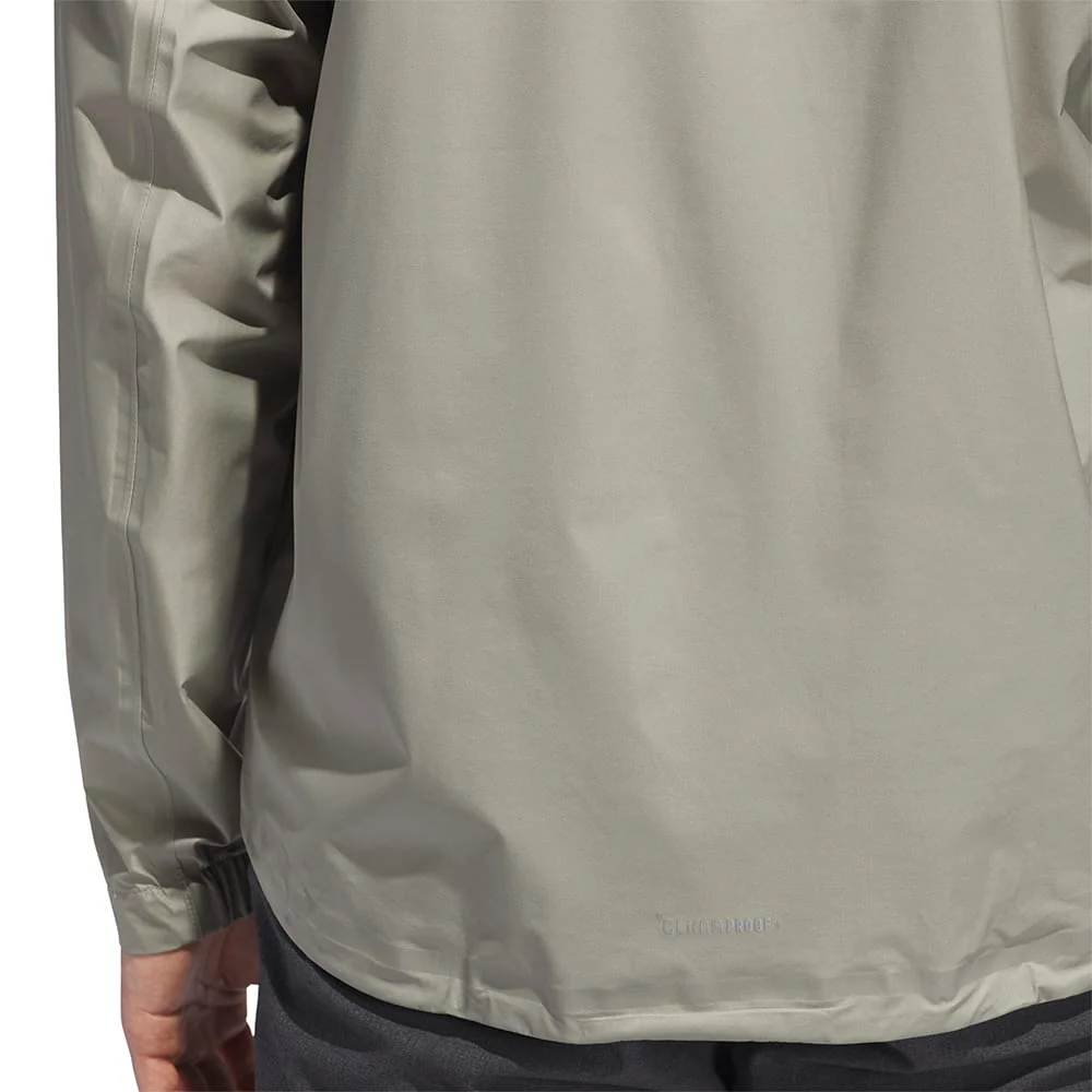 adidas Ultimate365 Tour Climaproof+ Waterproof Half-Zip Rain Suit - Silver Pebble/Grey One - Image 4
