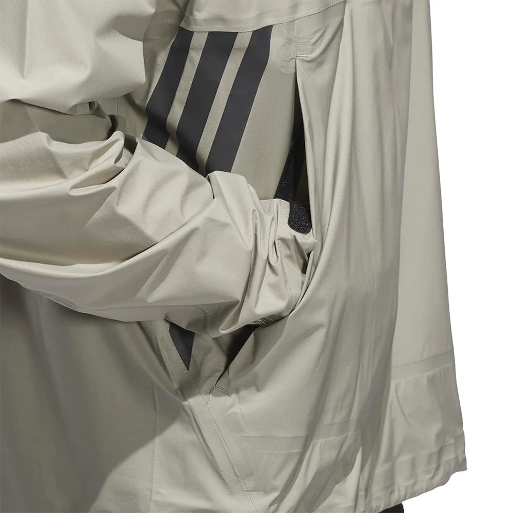 adidas Ultimate365 Tour Climaproof+ Waterproof Half-Zip Rain Suit - Silver Pebble/Grey One - Image 8