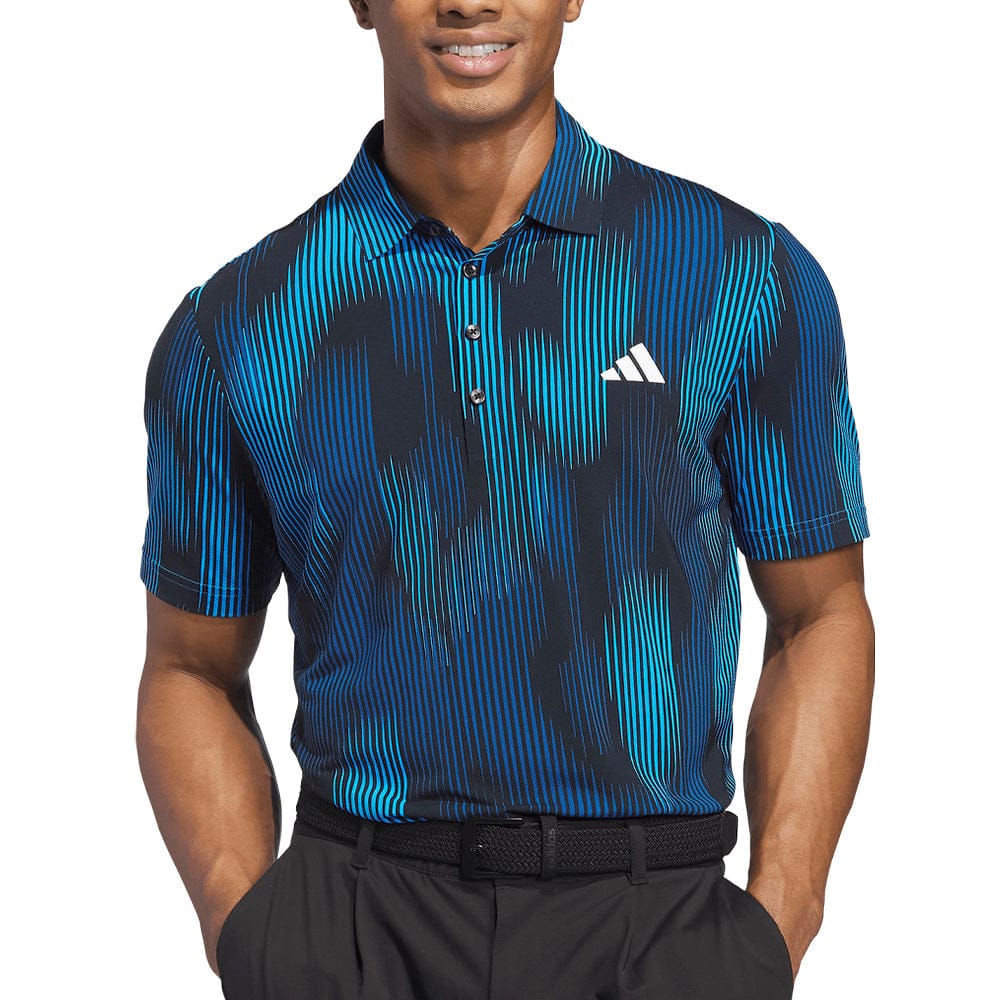 adidas Ultimate365 Tour Cool Feel Print Polo Shirt - Lucid Ray Blue - Image 2