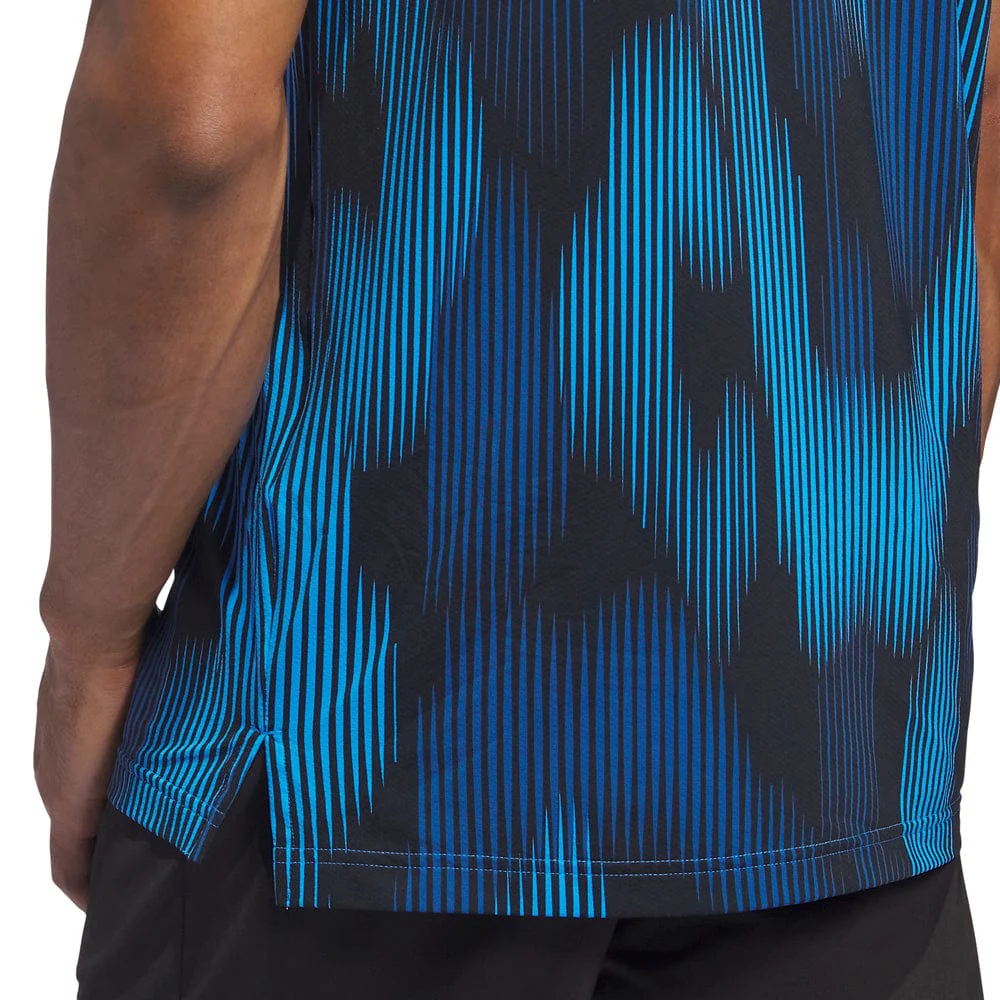 adidas Ultimate365 Tour Cool Feel Print Polo Shirt - Lucid Ray Blue - Image 6
