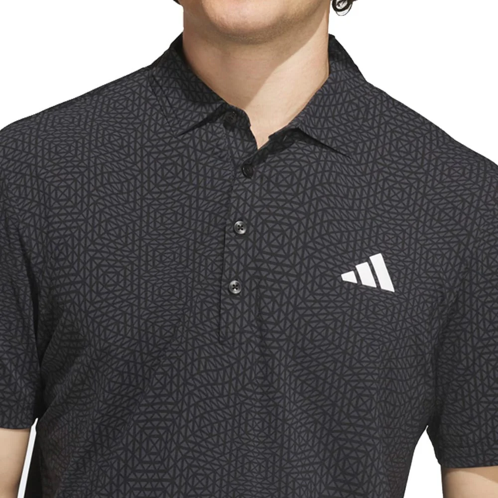 adidas Ultimate365 Tour Cool Feeling Deco Polo Shirt - Black/Night Grey - Image 3