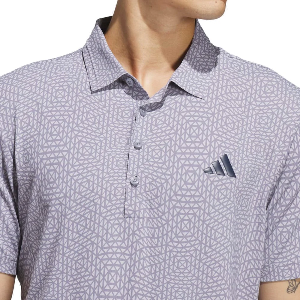 adidas Ultimate365 Tour Cool Feeling Deco Polo Shirt - Slate/Glory Grey - Image 4