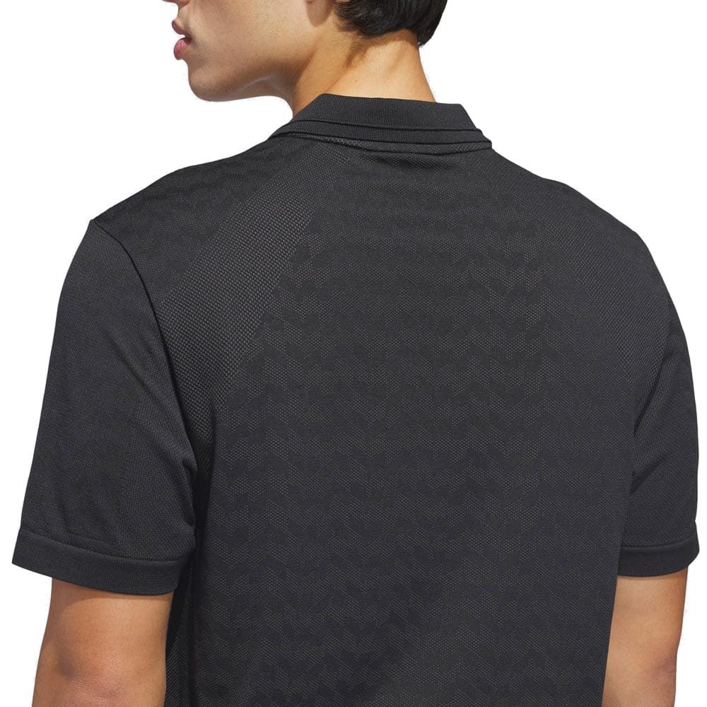 adidas Ultimate365 Tour Seamless Polo Shirt - Black/Carbon - Image 5