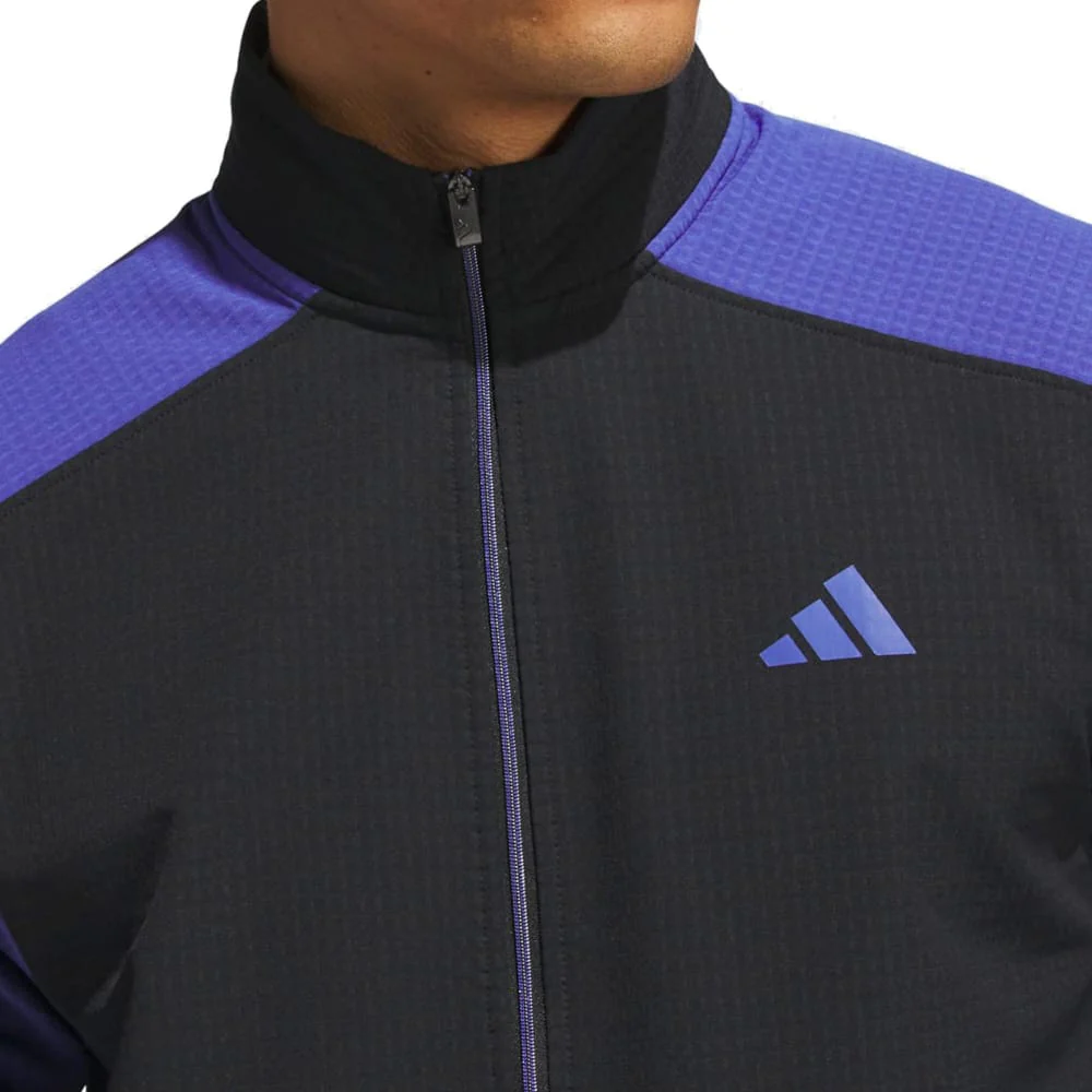 adidas Ultimate365 Wind Woven Full-Zip Sweatshirt - Dual Indigo/Black - Image 3