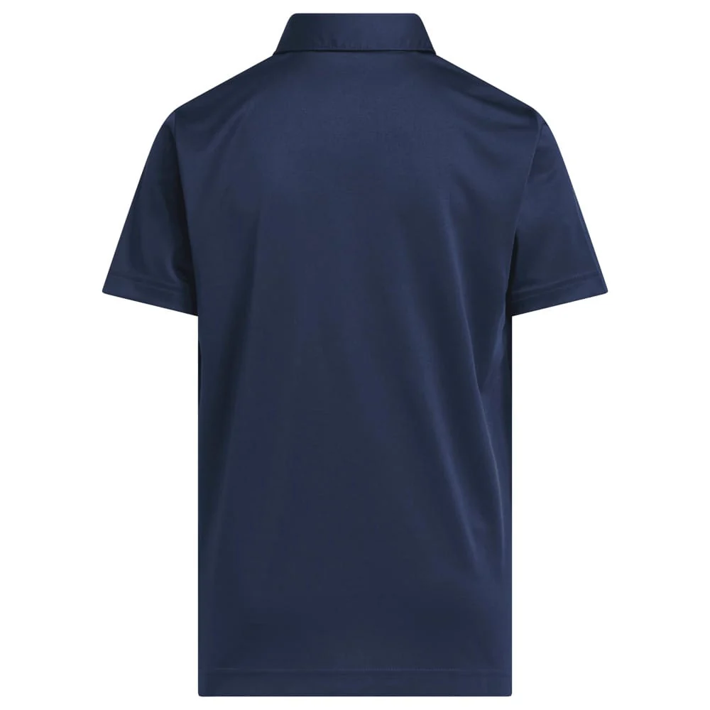 adidas Youth Performance Short Sleeve Polo Shirt - Collegiate Navy - Image 2