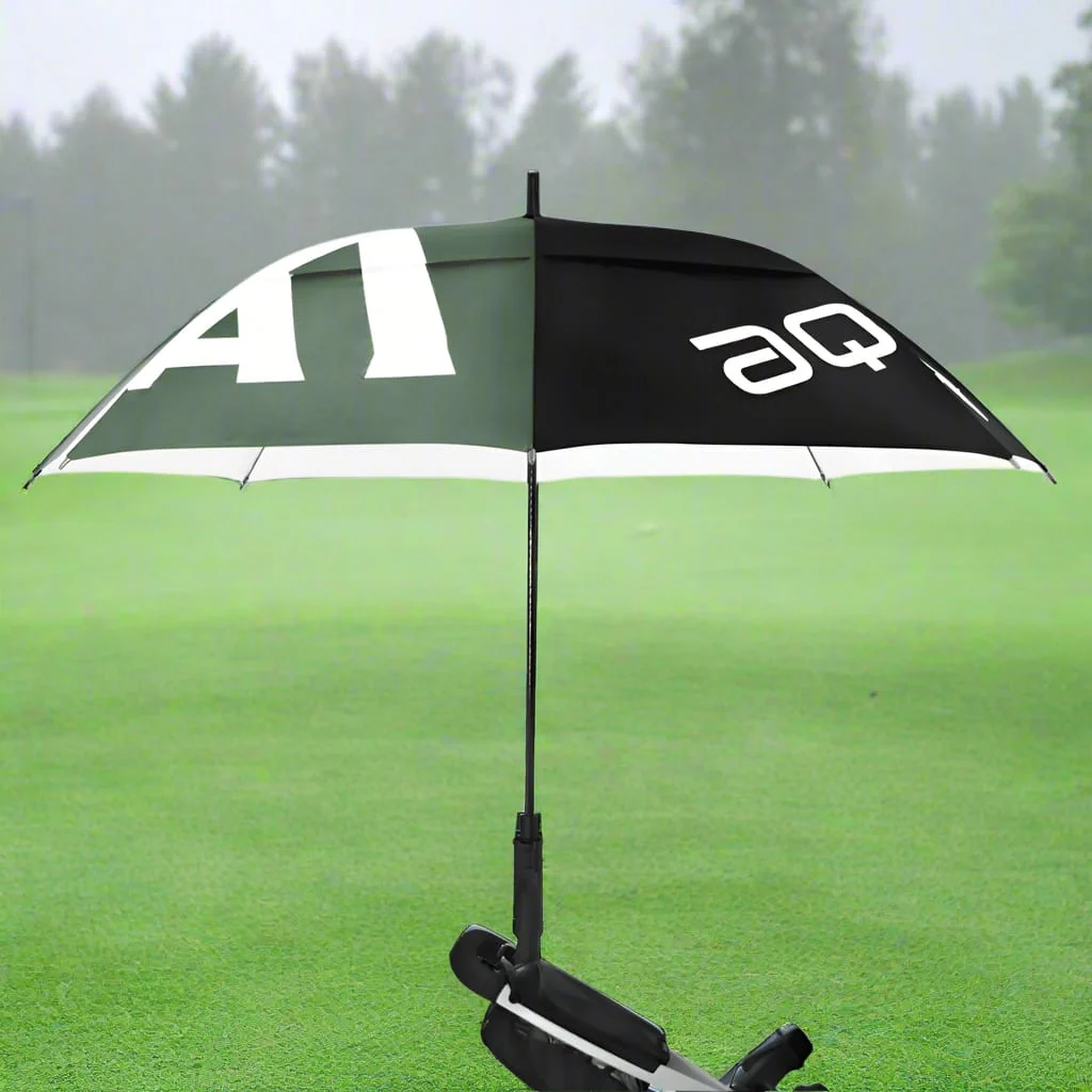 Big Max Aqua UV Umbrella - Olive Green/Black - Image 3